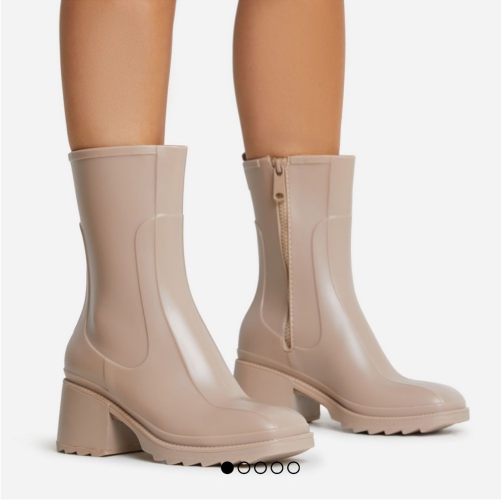 Tan Rain Boots